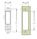 1A32258H03 trim lock for Eaton Cutler-Hammer, dimension drawing