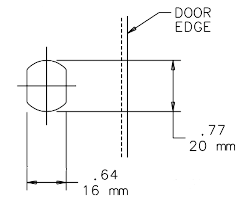 Panel knockout hole for the lock
