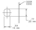 Panel knockout hole for the lock