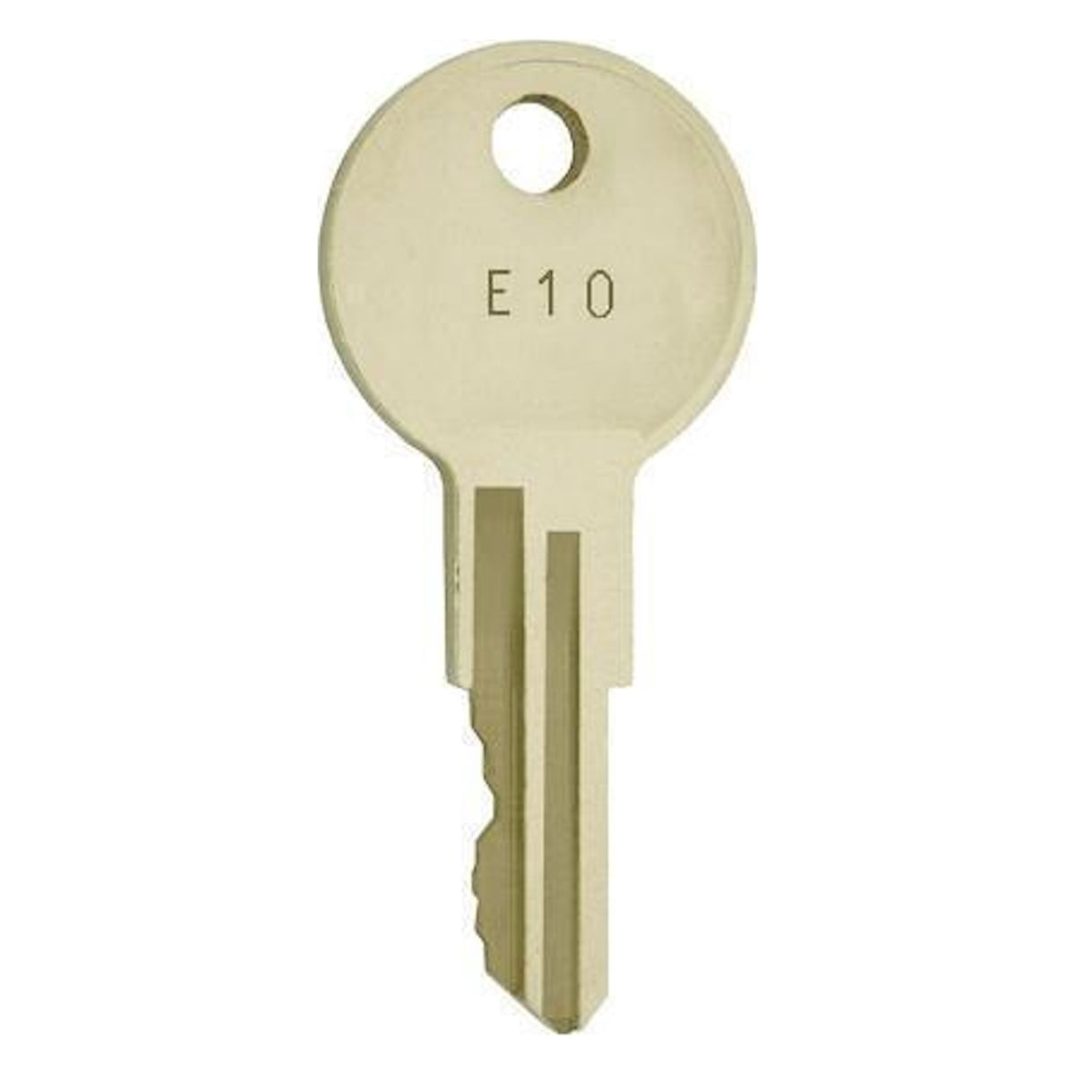 E10 replacement key for Square D 9001 keyed operator switches, key code face