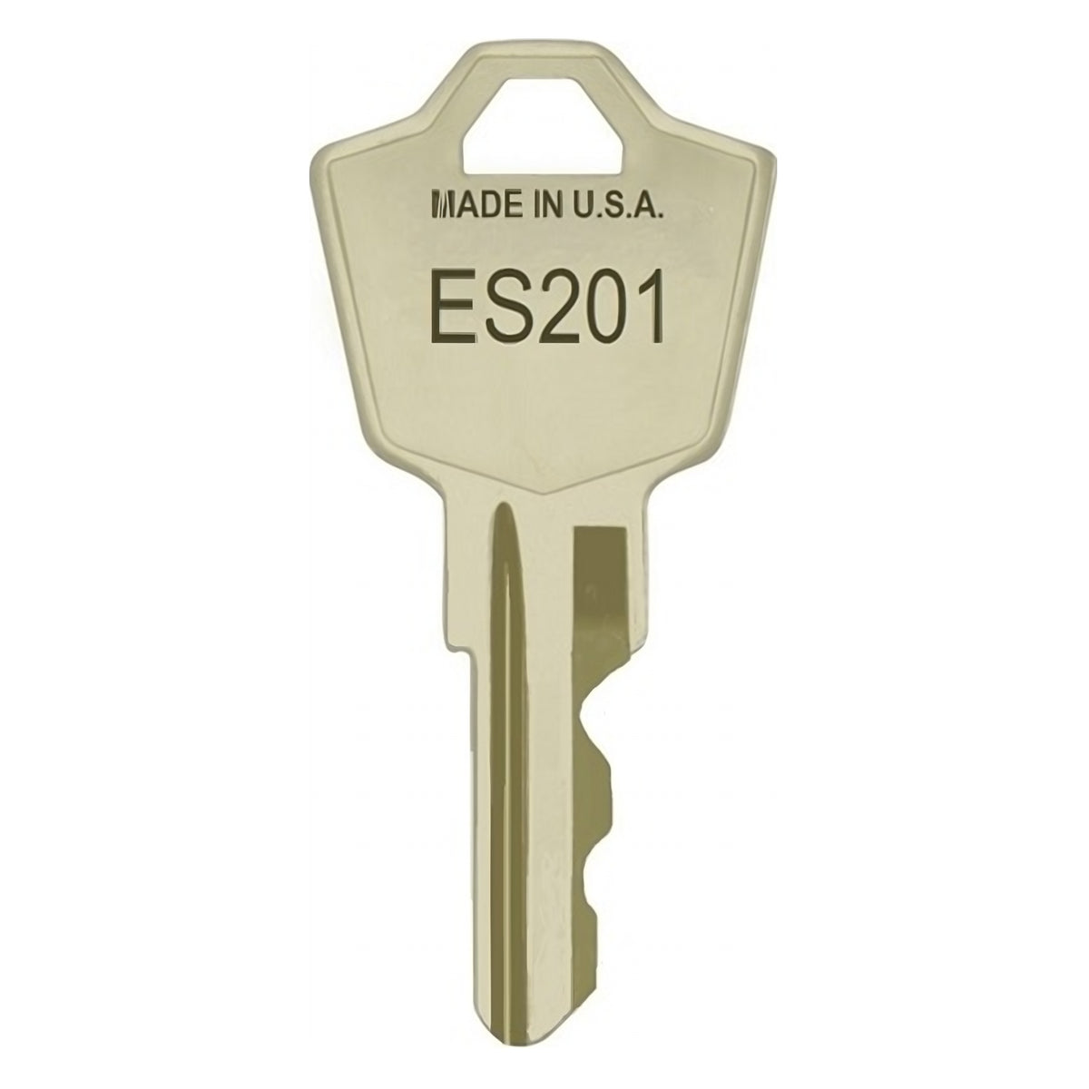 ES201 replacement key for Square D molded case circuit breaker locks, key code face