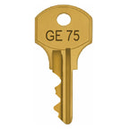 GE75 replacement key for Westinghouse panelboard trim locks, key code face