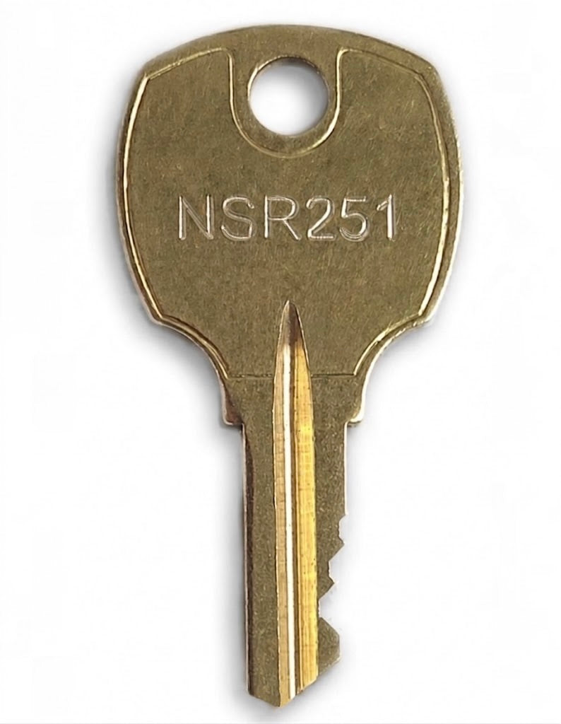 NSR251 replacement key for Square D panelboard trim locks, catalog number LP9618
