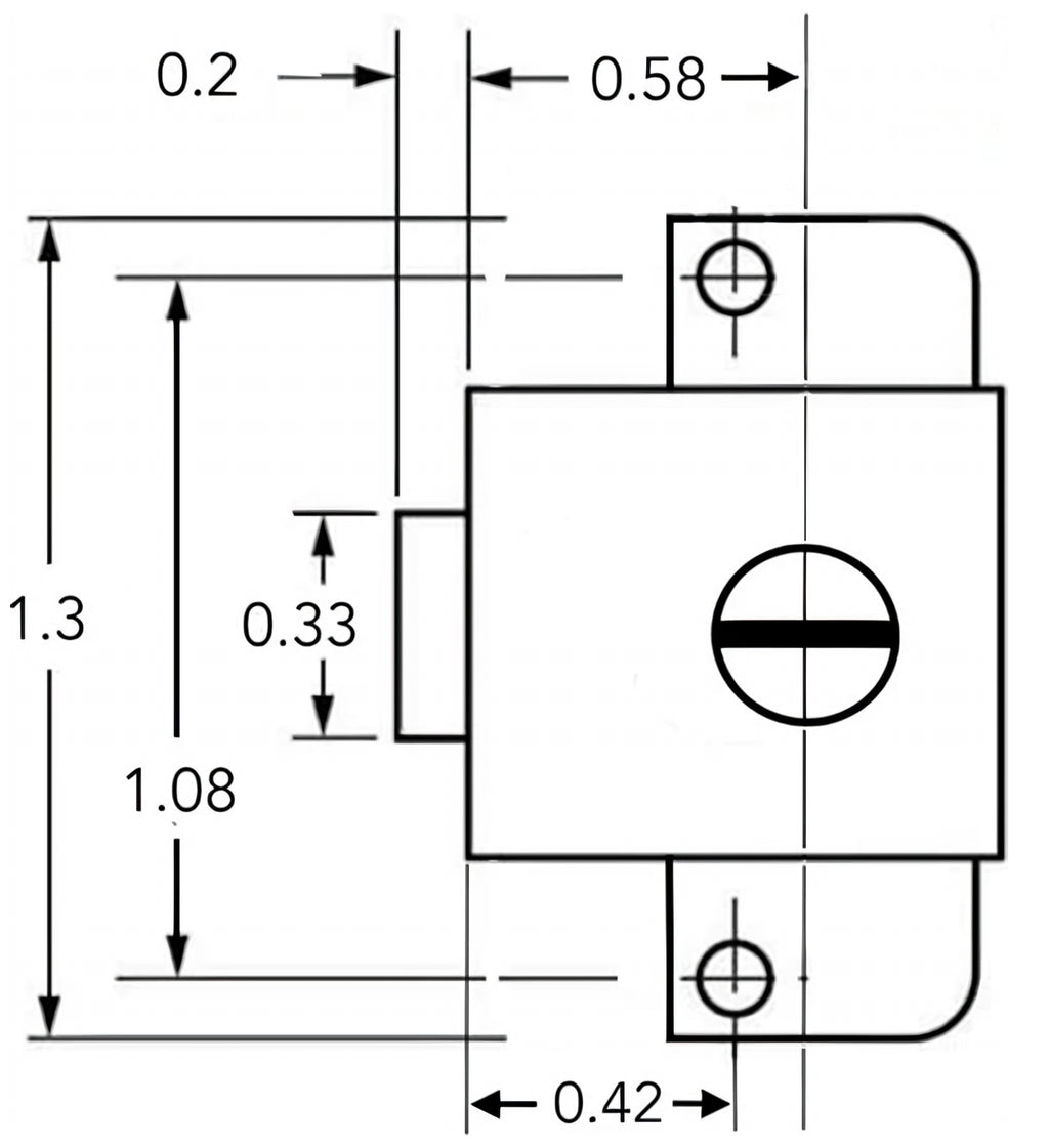 TDL106 lock dimensions