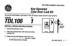 GEJ-3036 installation instructions for TDL106 lock